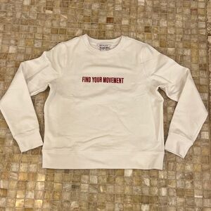 Athleta White 'Find Your Movement' Crewneck Sweatshirt NWOT